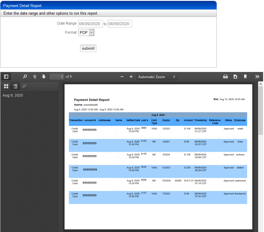 Agent Report Dashboard